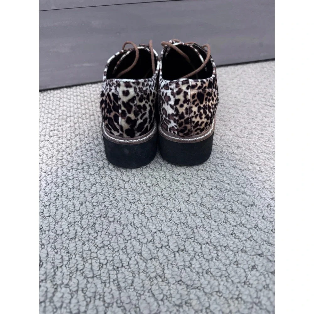 Shellys‎ London Emma Platform Oxford Leopard Size 6.5